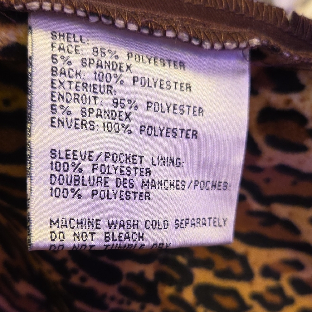 NWOT Classy Stylish Via Spiga Purple Trench Coat with Leopard Print Lining XL - Picture 7 of 7